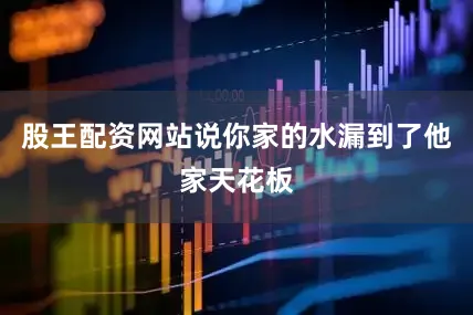 股王配资网站说你家的水漏到了他家天花板